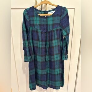 Girls plaid holiday dress